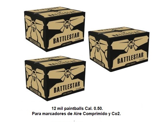 3 x Paintballs Battlestar 4000 pcs  cal. 50 - Envío Gratis*